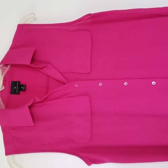 Sleeveless button down blouse - Picture 3 of 4